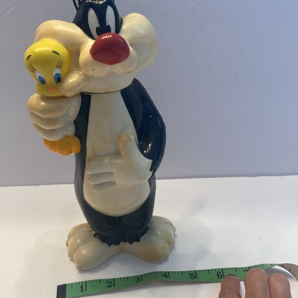 Vintage Warner Bros Looney Tunes 1996 Sylvester Cat Tweety Bird Water Bottle - Picture 6 of 11